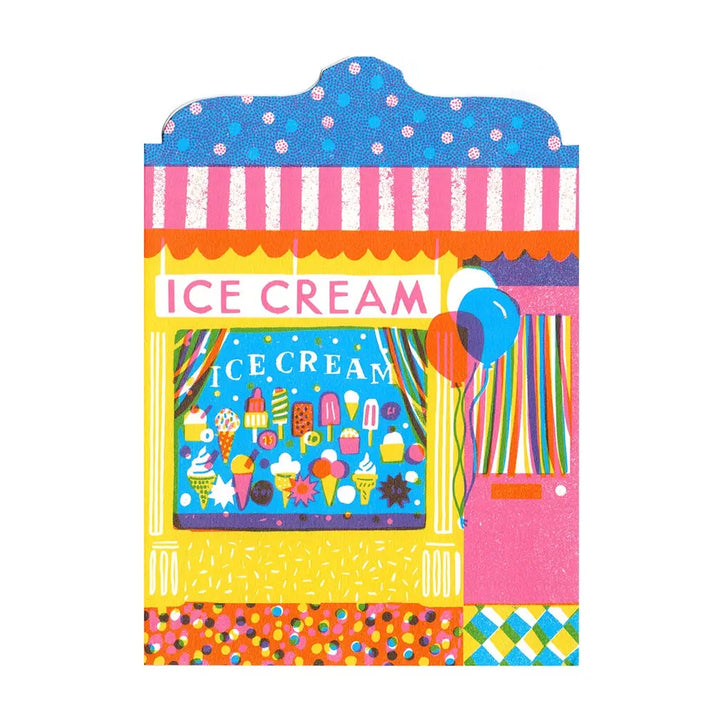 Ice Cream Shop Greetings Card