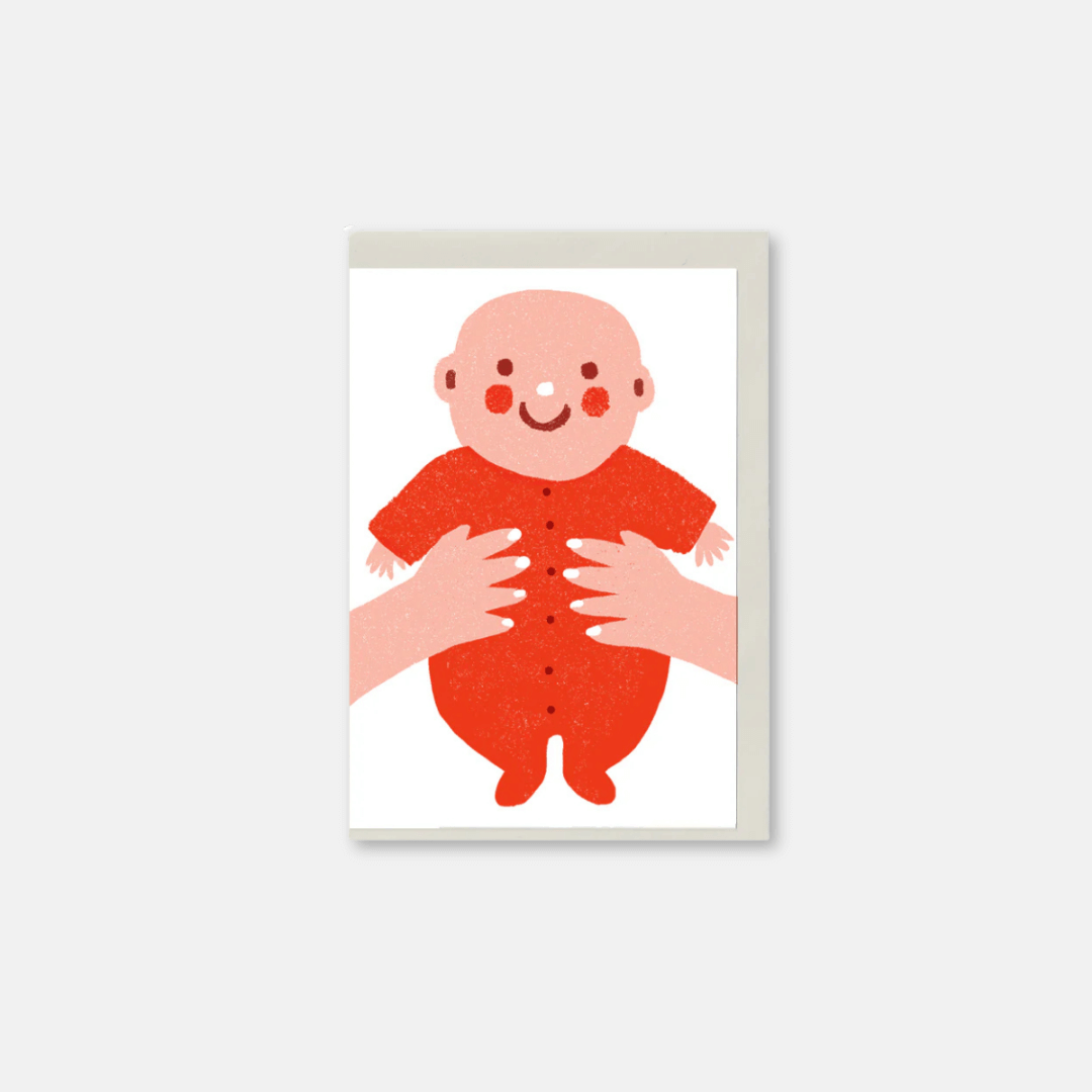 Mini Red Baby Greetings Card