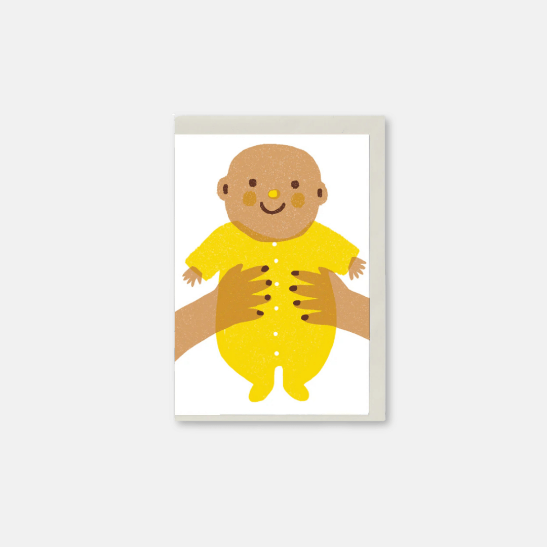 Mini Yellow Baby Greetings Card