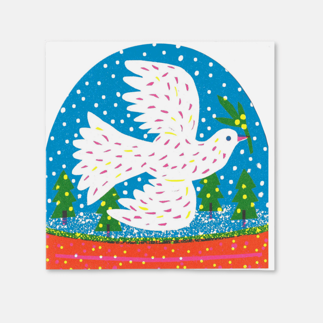 Dove Snowglobe Greetings Card