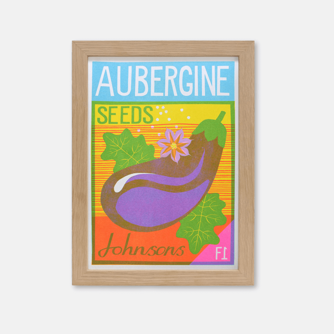 Aubergine A4 Riso Art Print