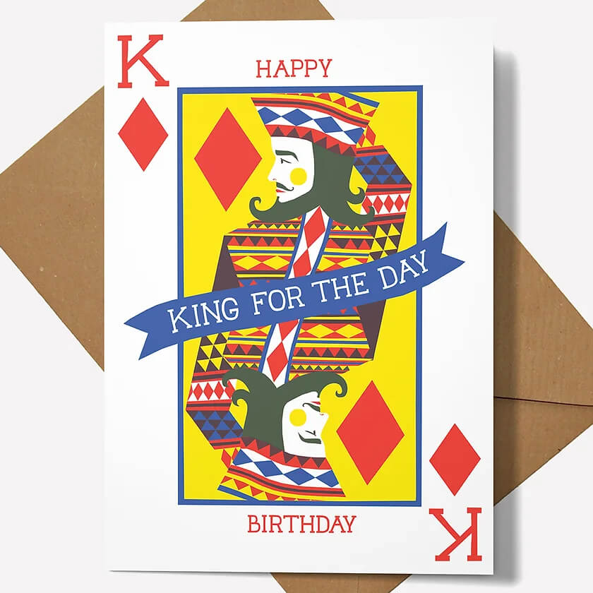 Birthday King Greetings Card