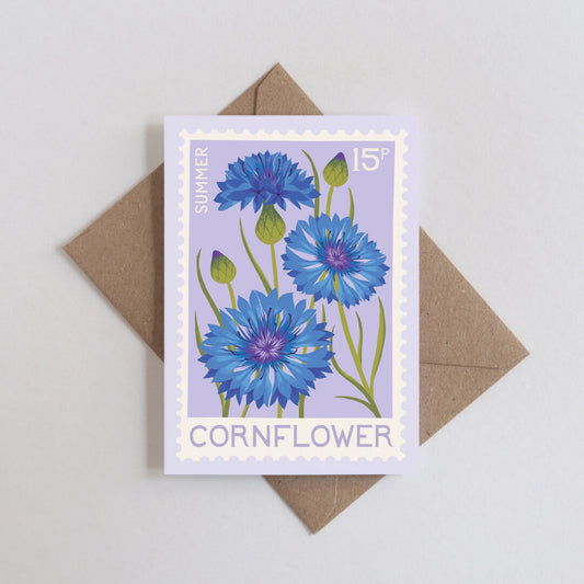 Cornflower Mini Greetings Card