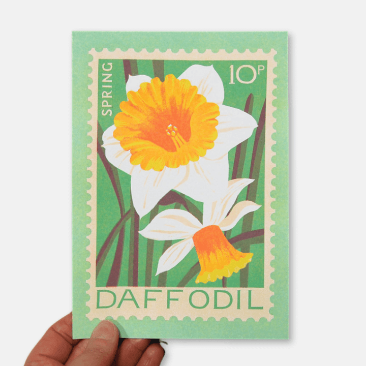 Daffodil A5 Risograph Print