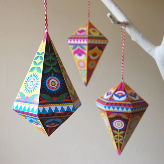 Folk Gems DIY Paper Decorations