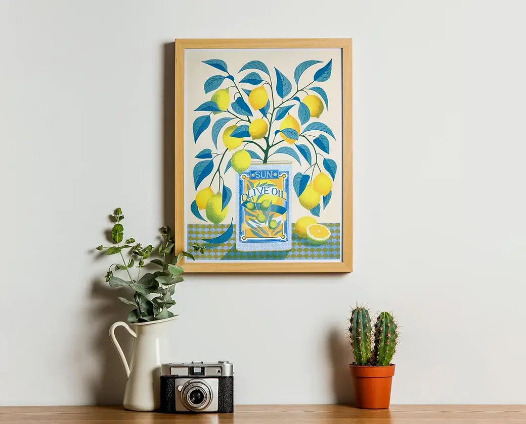 Lemon Tree A3 Risograph Print