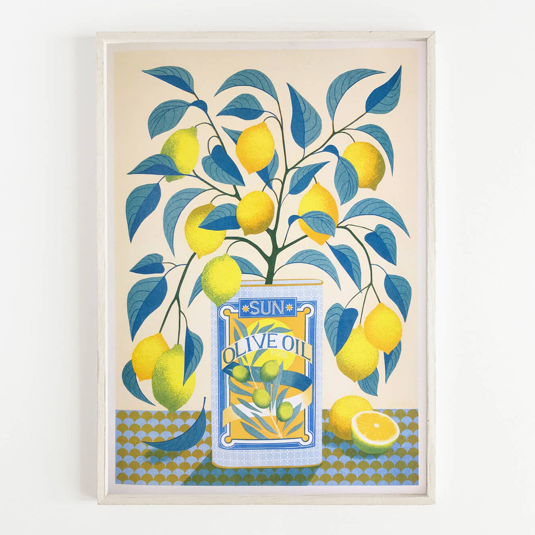 Lemon Tree A3 Risograph Print