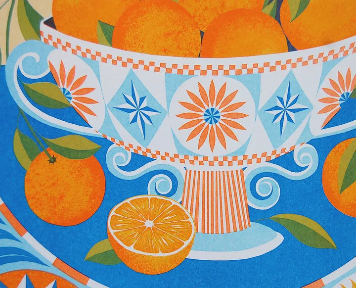 Orange Bowl A3 Risograph Print