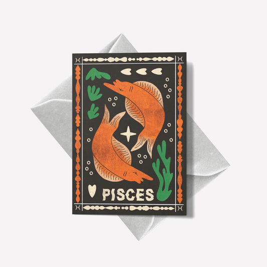Pisces Mini Greetings Card