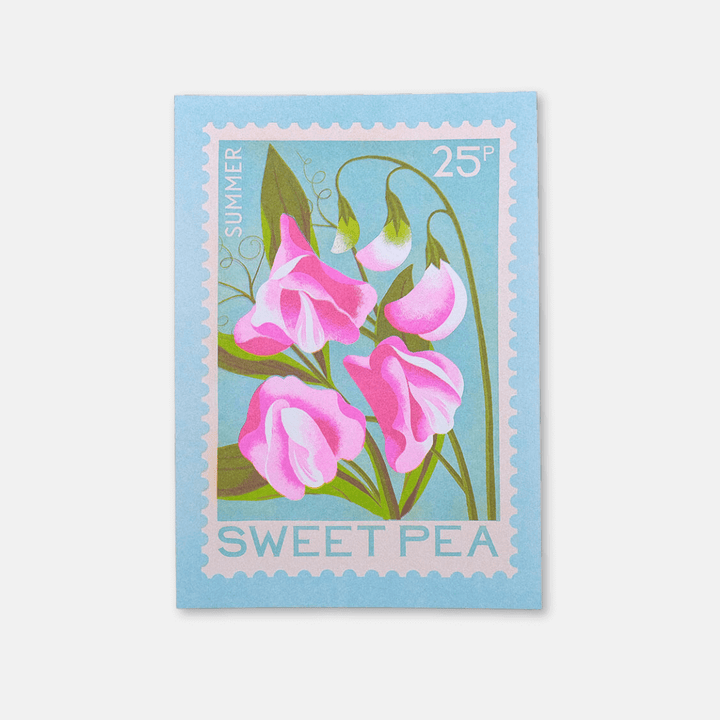 Sweet Pea A5 Risograph Print