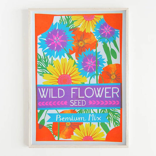 Wild Flower Seed Mix A3 Risograph Print