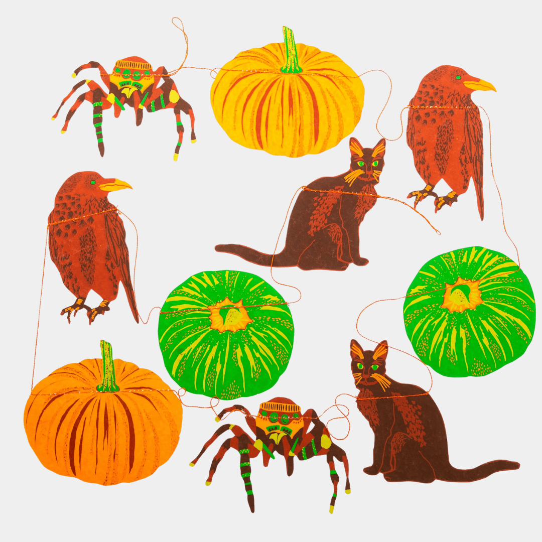 Halloween Pumpkin Paper Garland