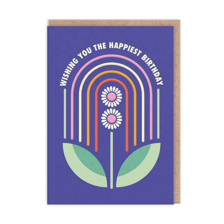 Rainbow Flower Birthday Card Pack (6)