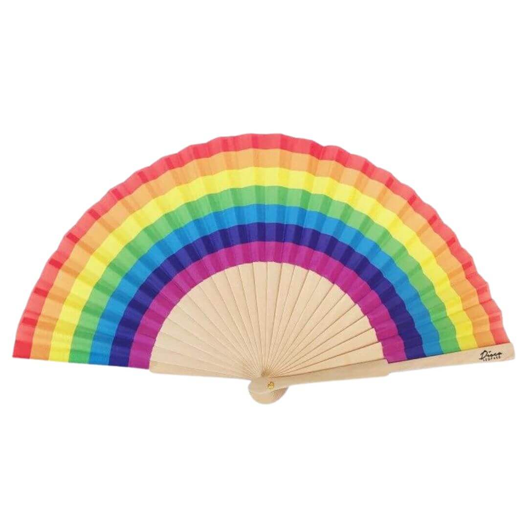 Rainbow Folding Hand Fan