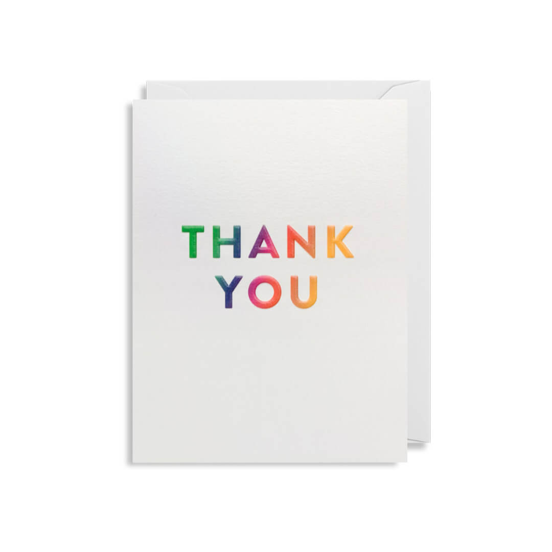 Mini Rainbow Thank You Card