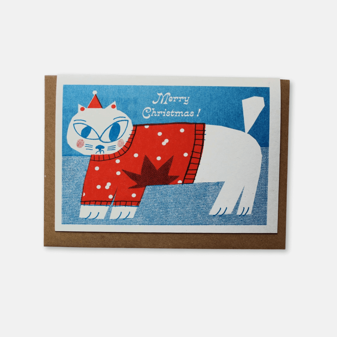 Christmas Cat Greetings Card