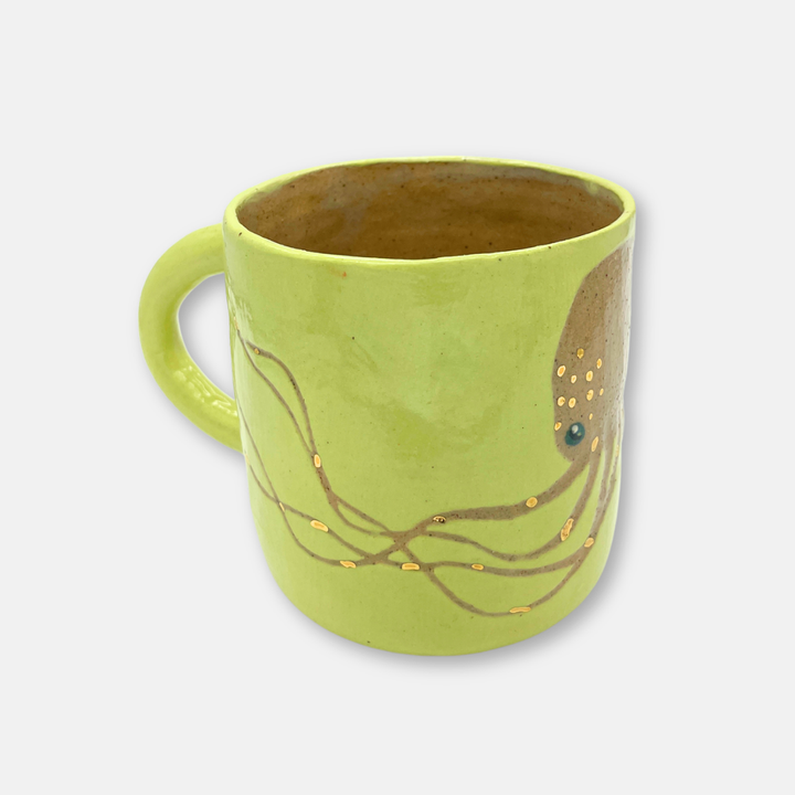 Lemon Yellow Octopus Mug
