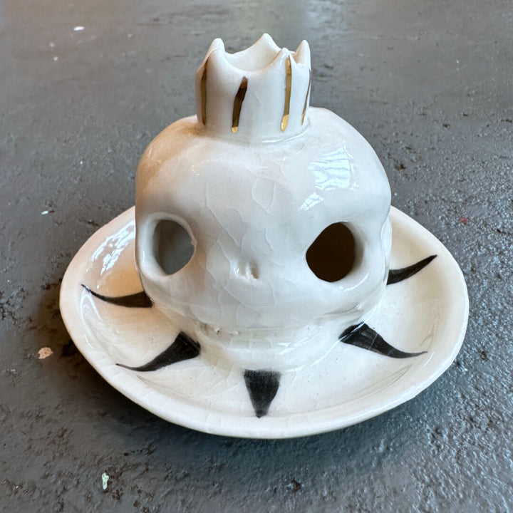 Skull Candle Holder