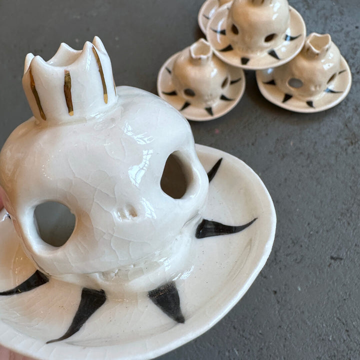 Skull Candle Holder