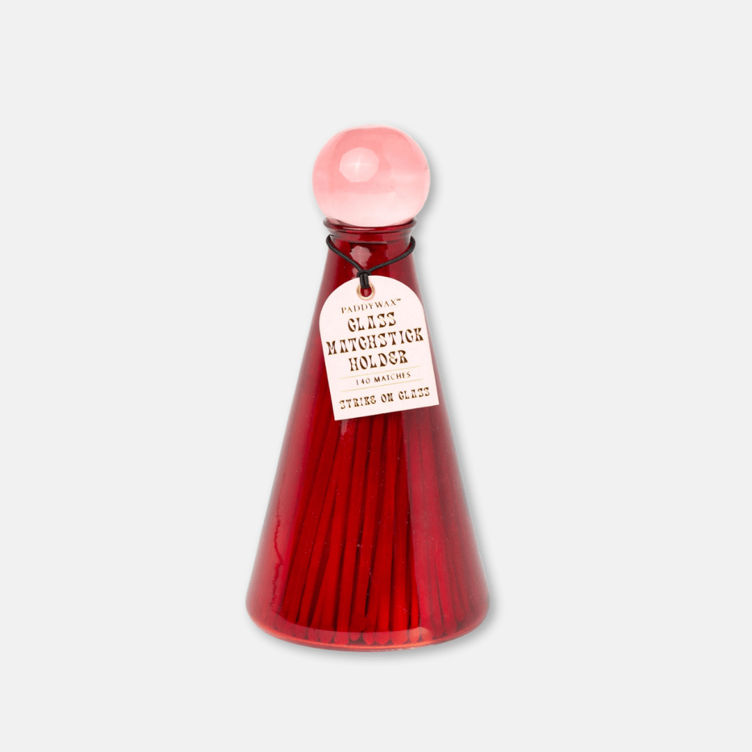Volcano Red Glass Bottle of Matches