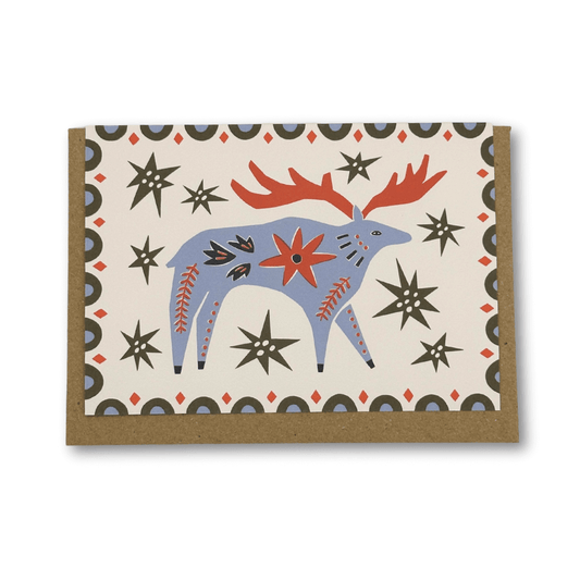 Reindeer Folk Christmas Card