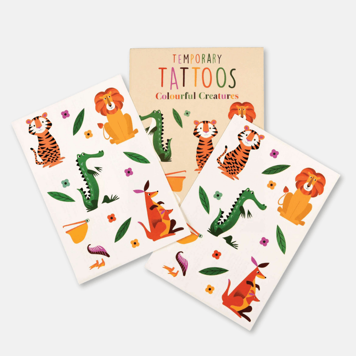 Colourful Creatures Temporary Tattoos Pack
