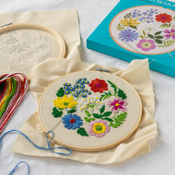 Wild Flowers Embroidery Craft Kit