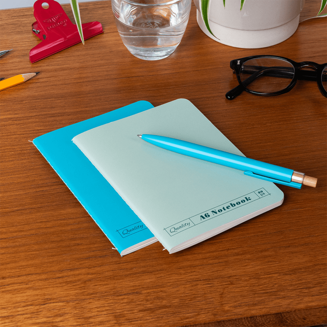 Green & Aqua A6 Notebook Set