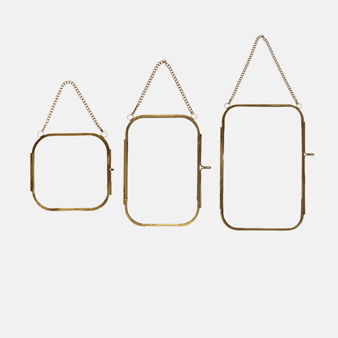 Rounded Brass Hanging Frames