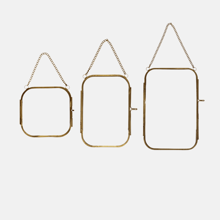 Rounded Brass Hanging Frames