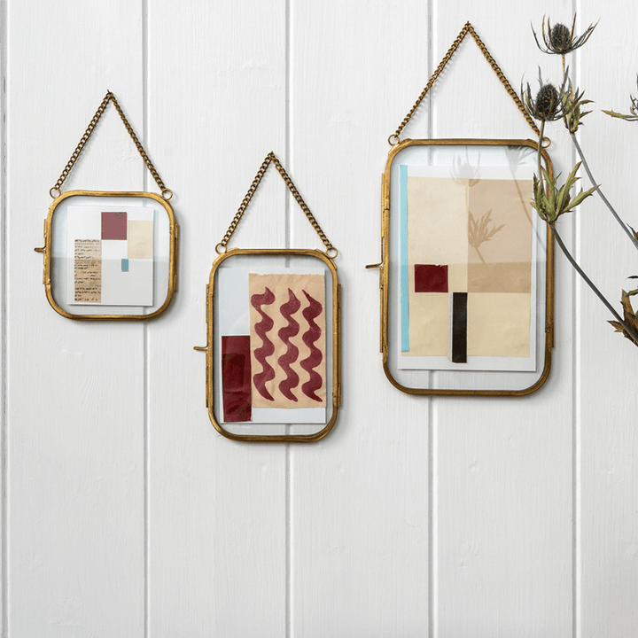 Rounded Brass Hanging Frames
