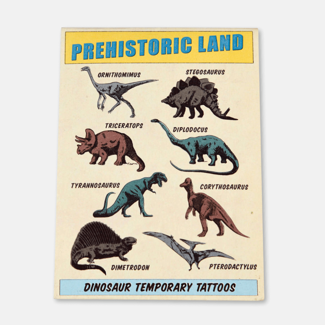 Prehistoric Land Dinosaur Temporary Tattoos Pack