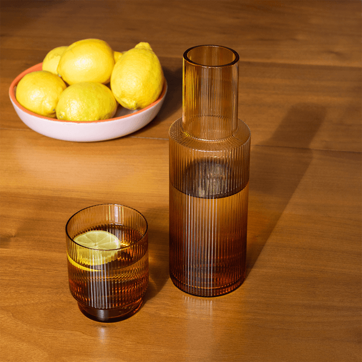 Ribbed Glass Tumblers