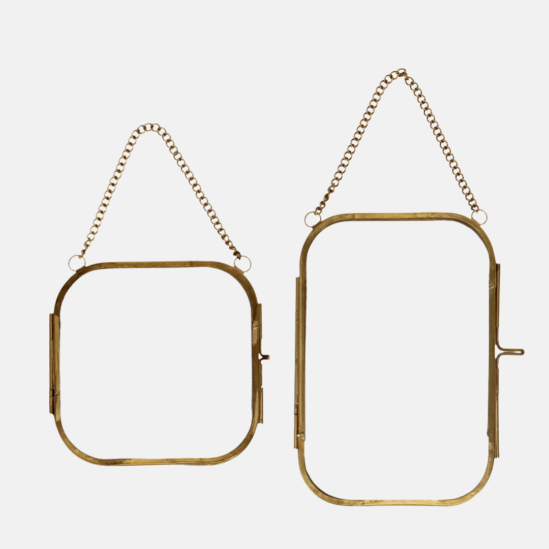 Rounded Brass Hanging Frames