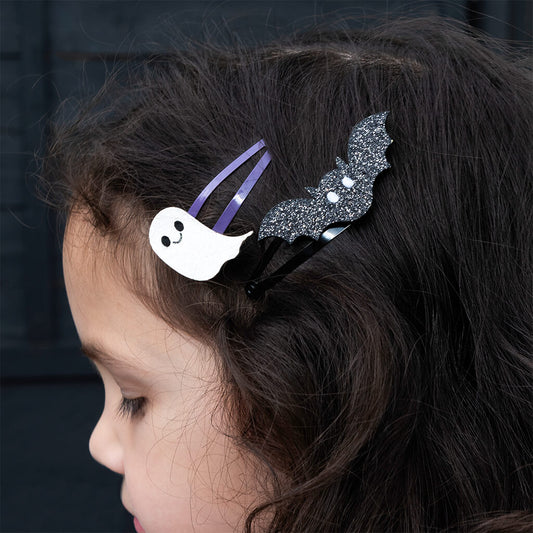 Spooky Glitter Hair Clips