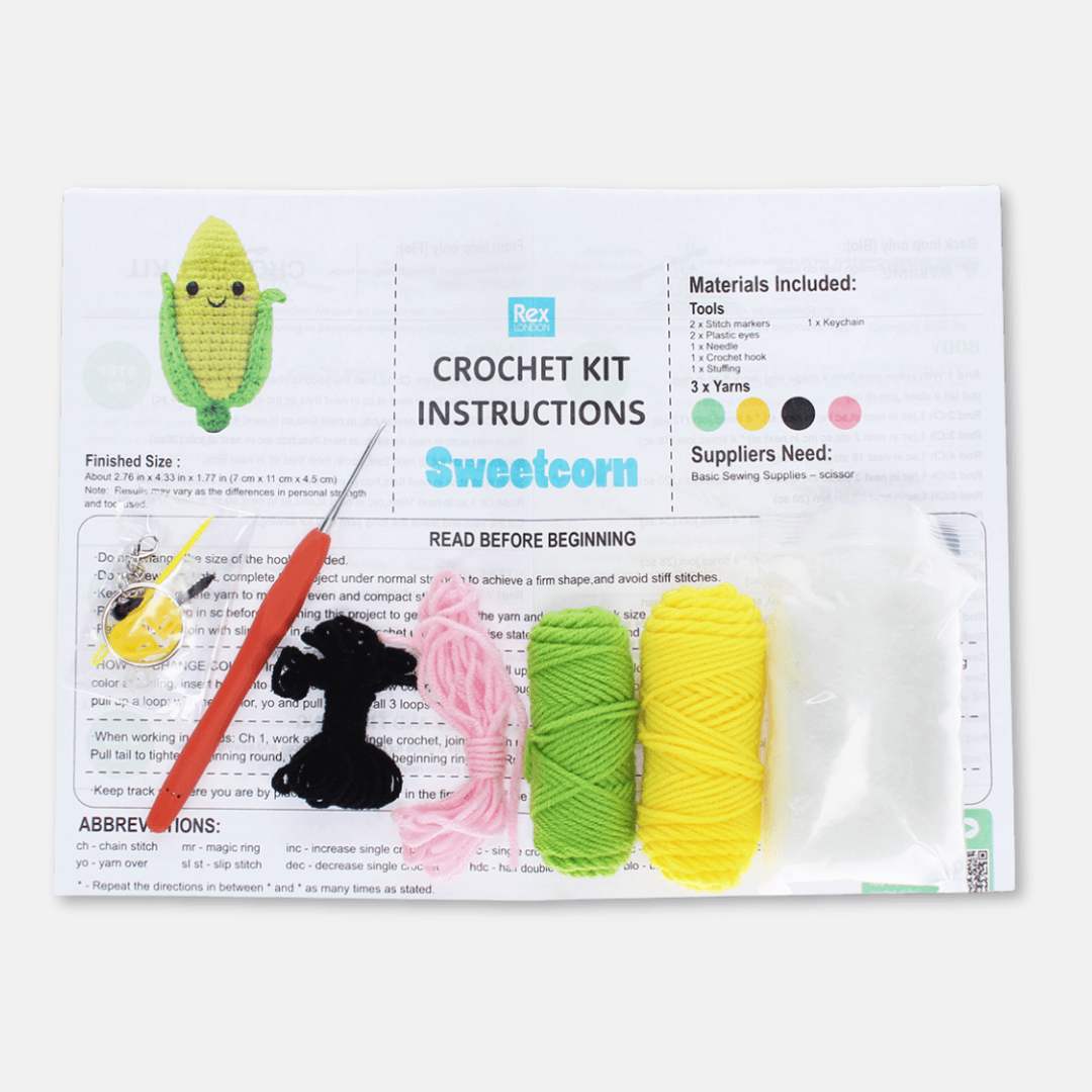 Sweetcorn Keyring Crochet Kit