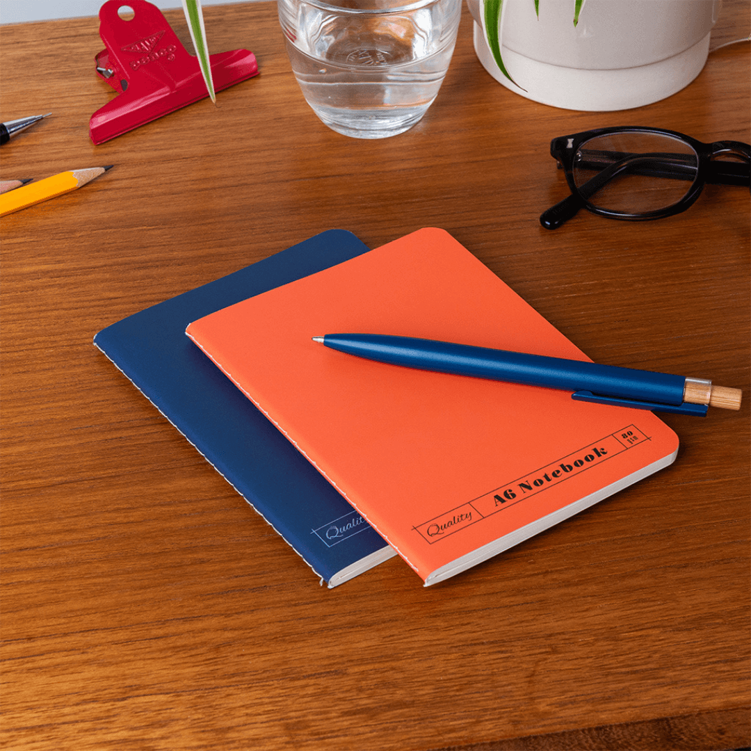Turquoise & Orange A6 Notebook Set