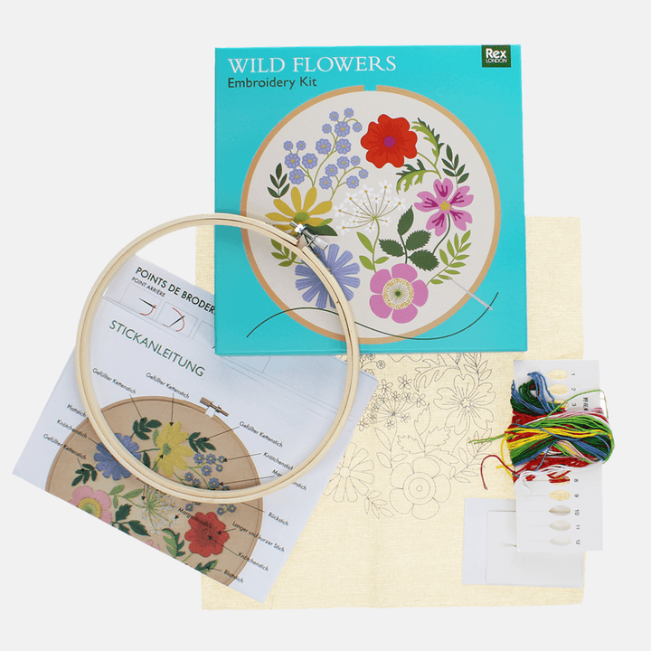 Wild Flowers Embroidery Craft Kit