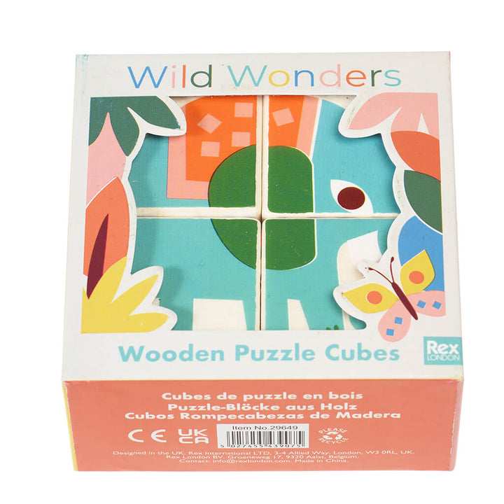 Wild Wonders Wooden Puzzle Cubes