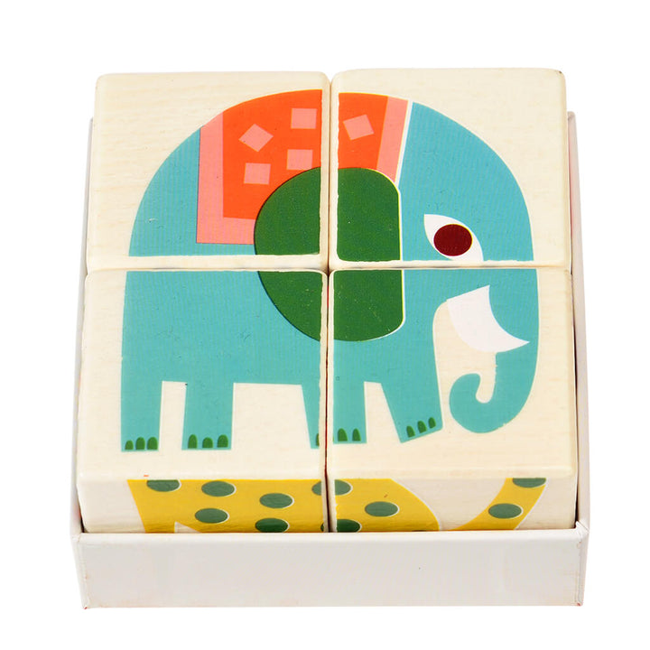 Wild Wonders Wooden Puzzle Cubes