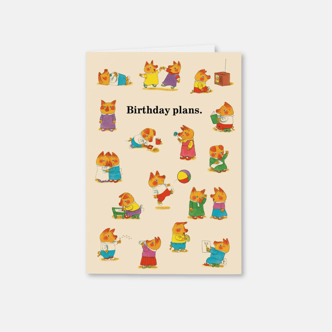 Birthday Plans Pigs Greetings Card