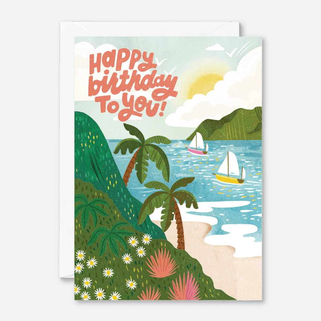 Birthday Beach Greetings Card