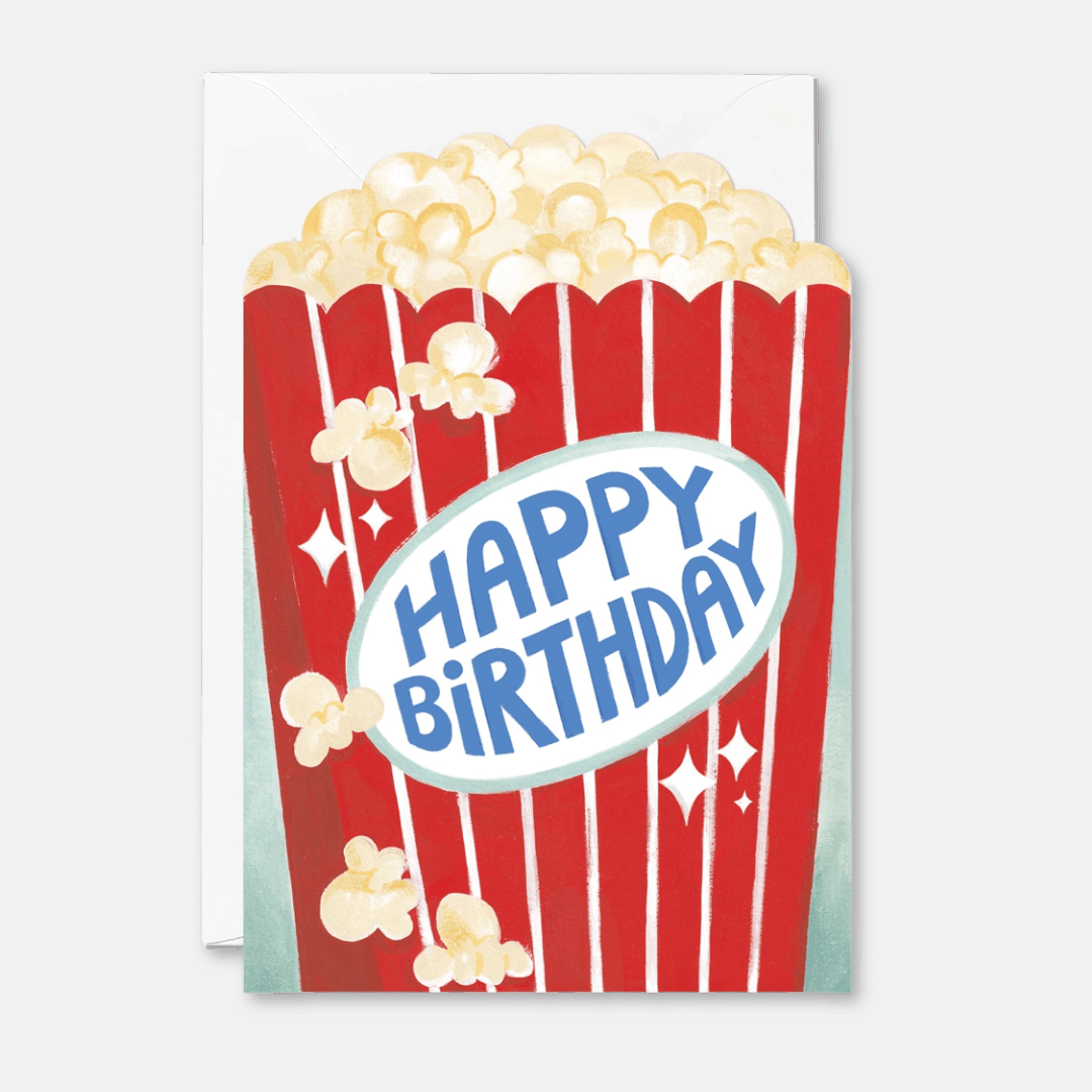 Popcorn Birthday Greetings Card