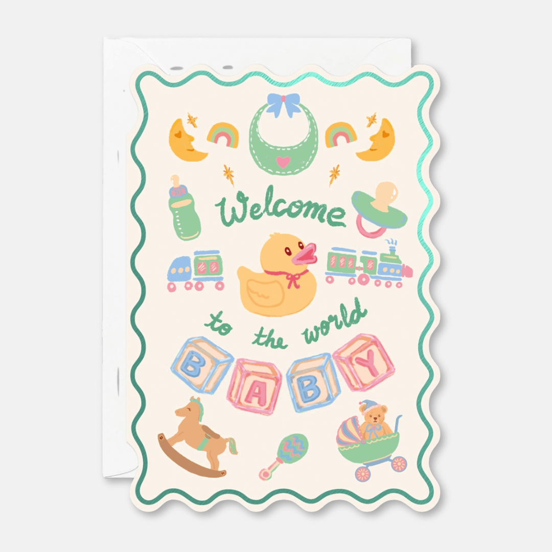 Welcome To The World Greetings Card