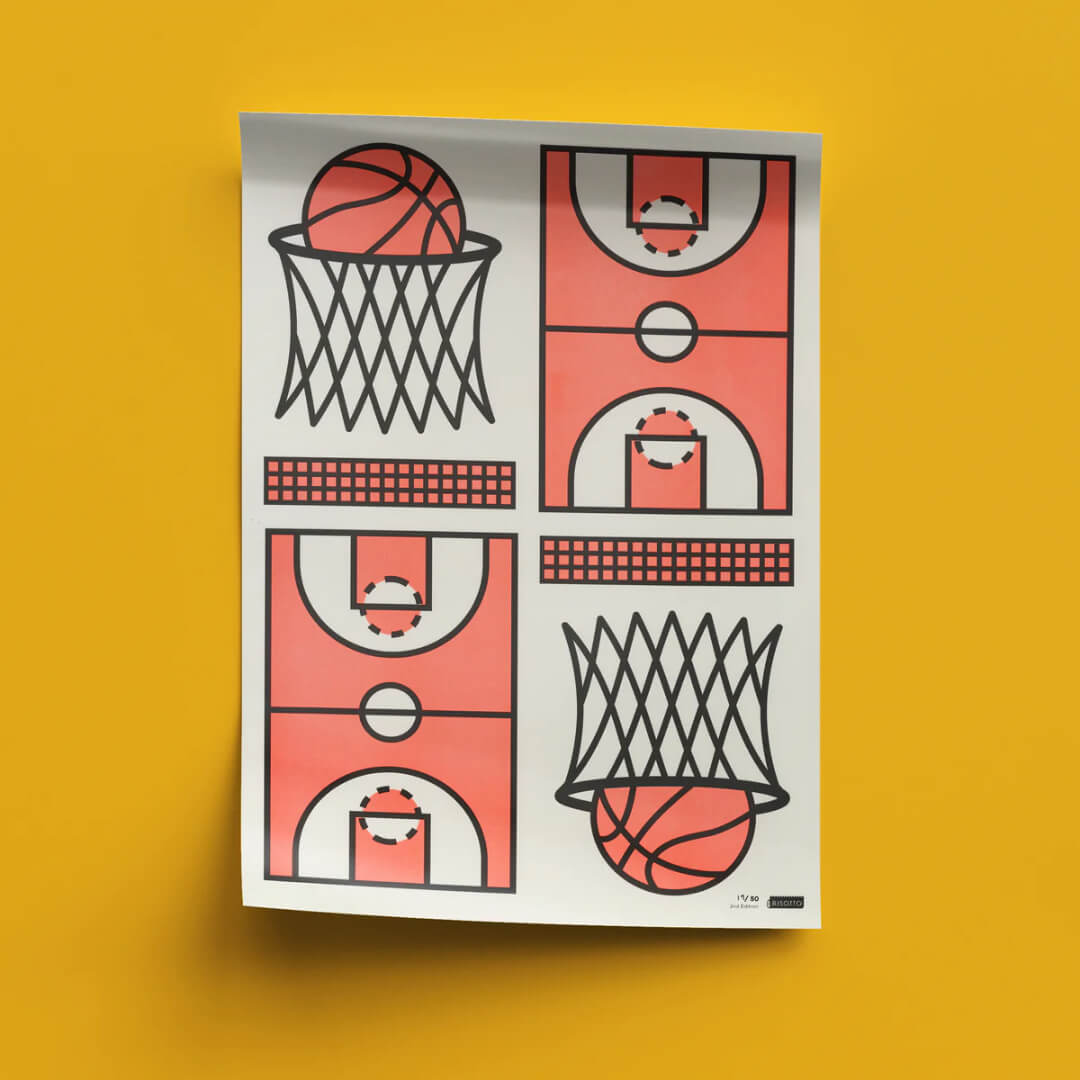 Basket A3 Riso Art Print