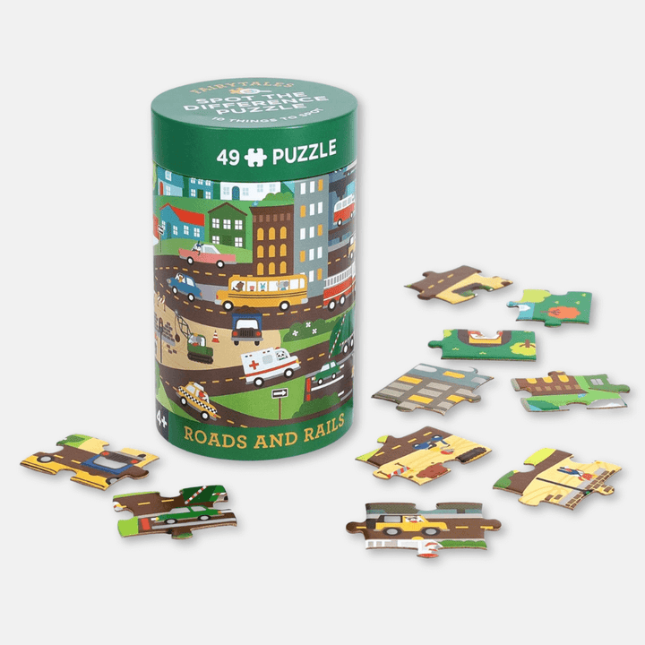 Roads and Rails Spot The Difference Puzzle