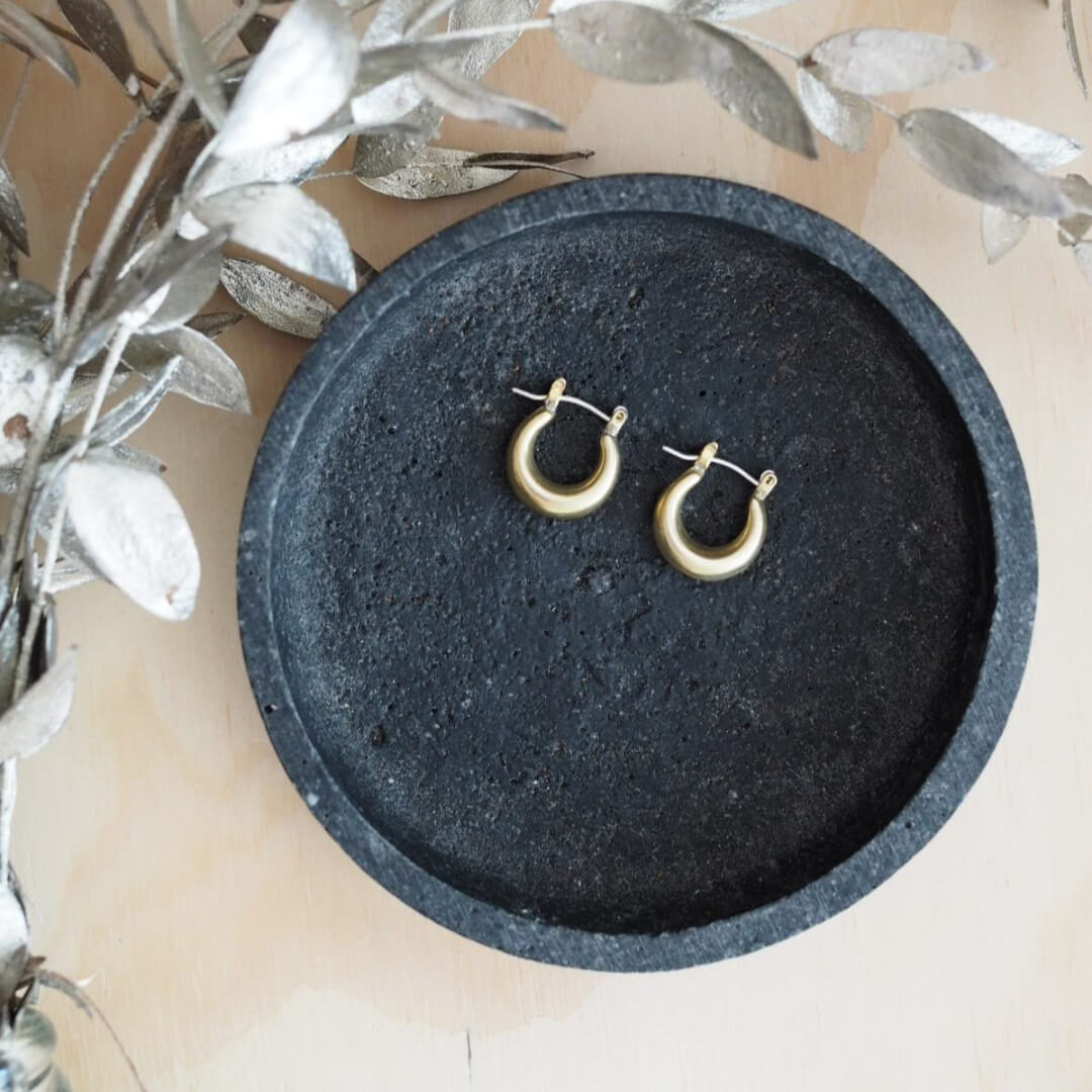 Roake Studio Small Drop Hoop Earrings