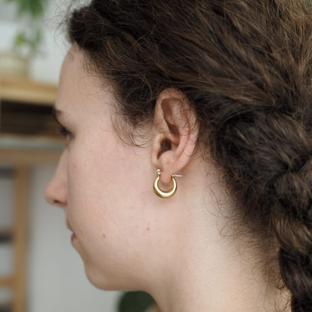 Roake Studio Small Drop Hoop Earrings