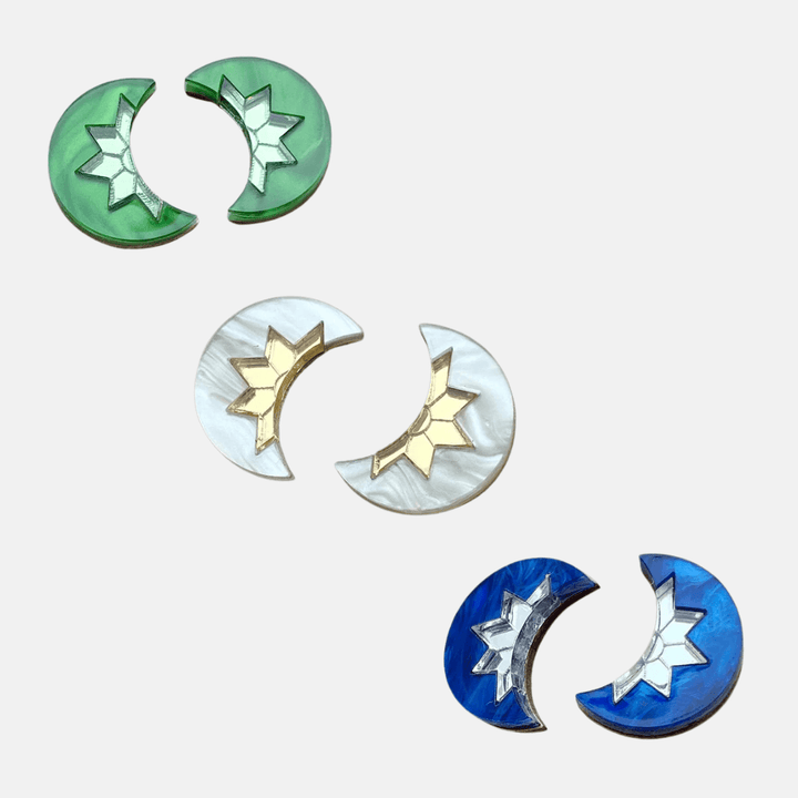 Aurora Mini Moon Stud Earrings