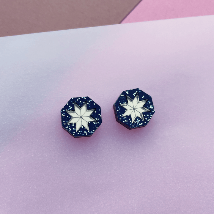 Seren Geo Mini Star Stud Earrings